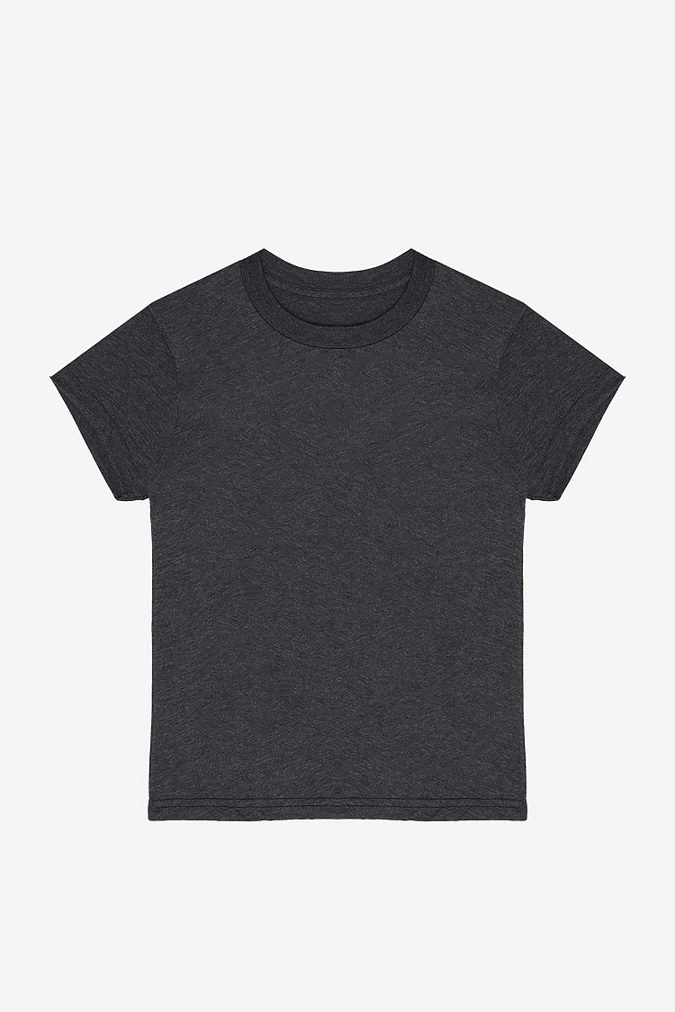 S/S  Cotton-Poly Tee 3.8 oz HEATHER BLACK
