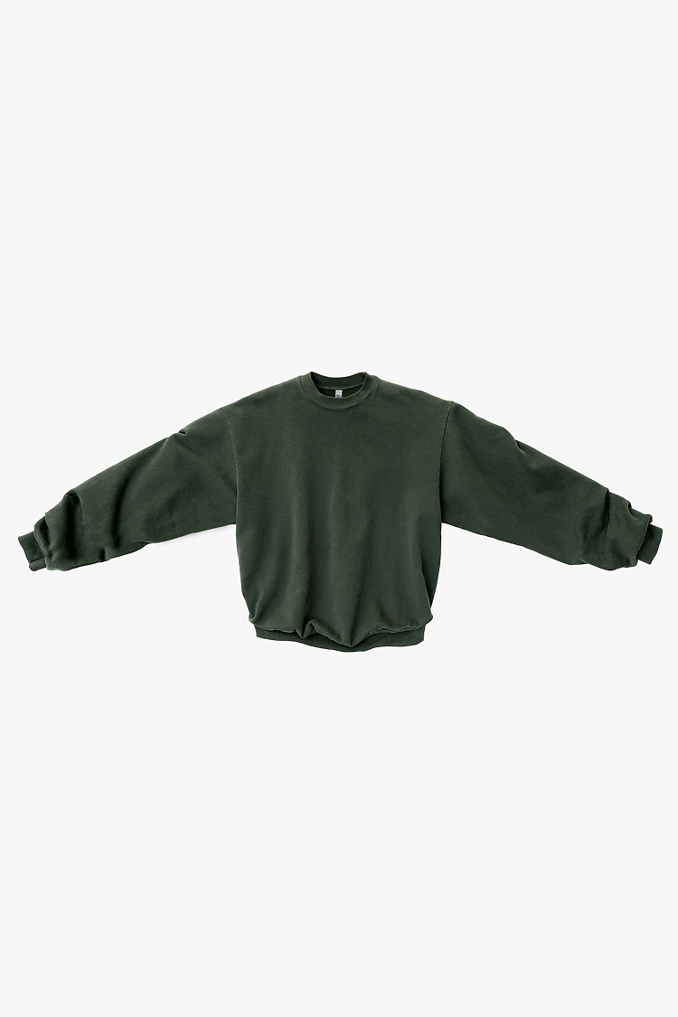 L/S Heavy Fleece PO Crew 14 oz IVY