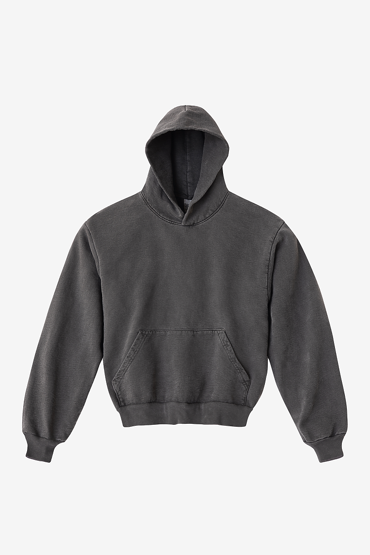 L/S Heavy Fleece Hood PO 14 oz VINTAGE BLACK