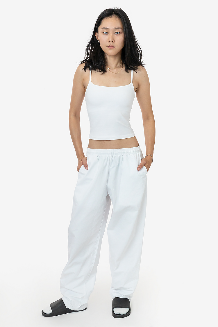 Unisex Cotton Poplin Wide Leg White