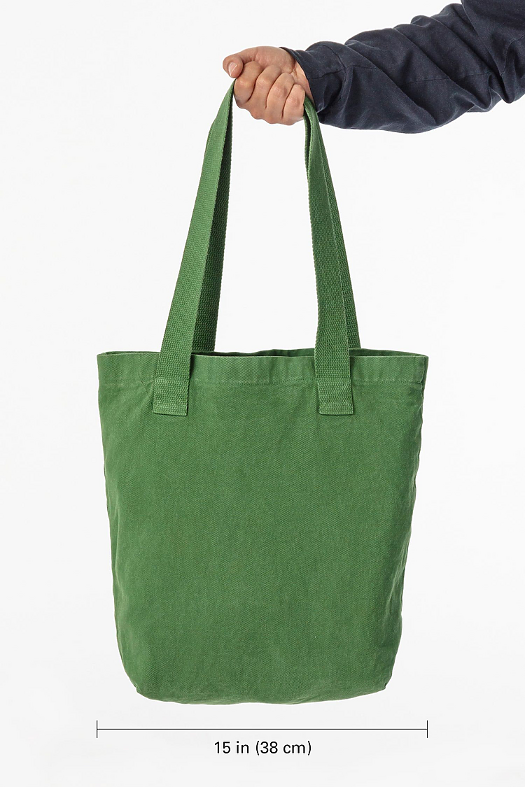 Bull Denim Tote Bag Vintage Green