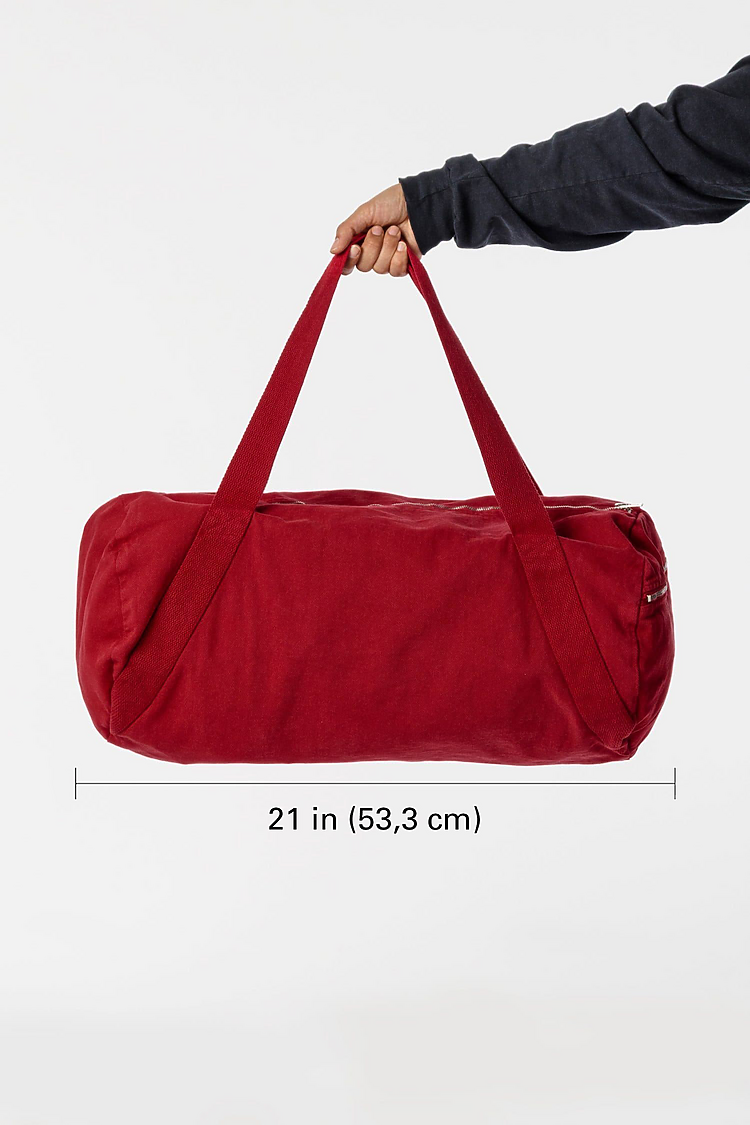 Diagonal Strap Gym Bag Dark Red
