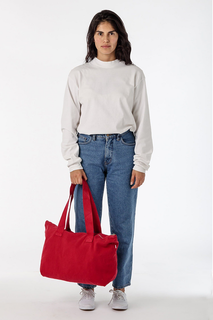 Carry All Zip Tote Bag DARK RED