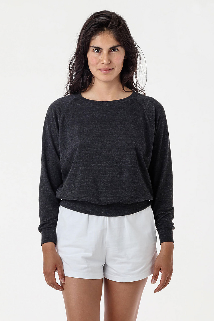 Tri-Blend Raglan Pullover TRI-BLACK