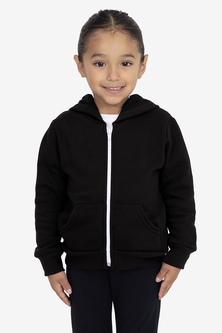Toddler  Poly Cotton Zip Hoody Black