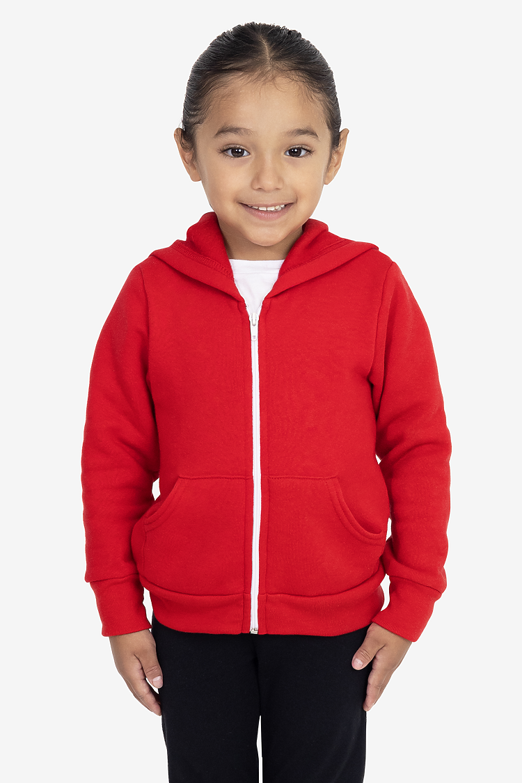 Toddler  Poly Cotton Zip Hoody RED
