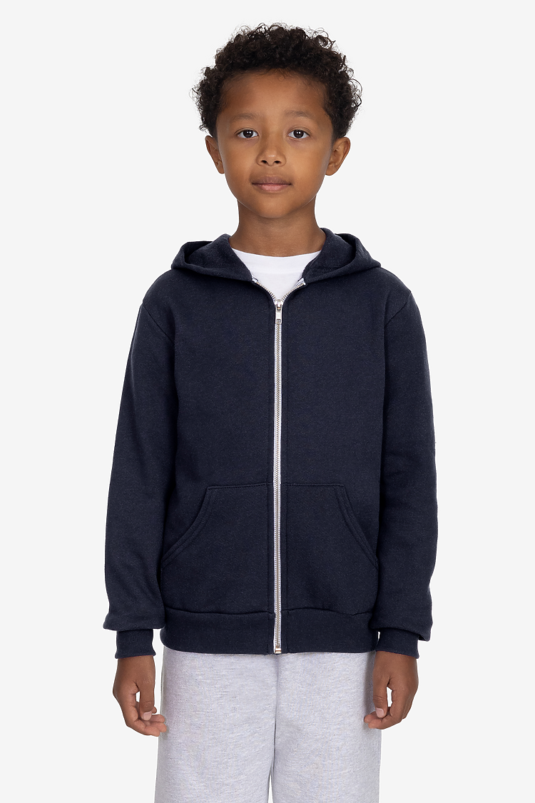 Kids Poly Cotton Zip Hoody NAVY