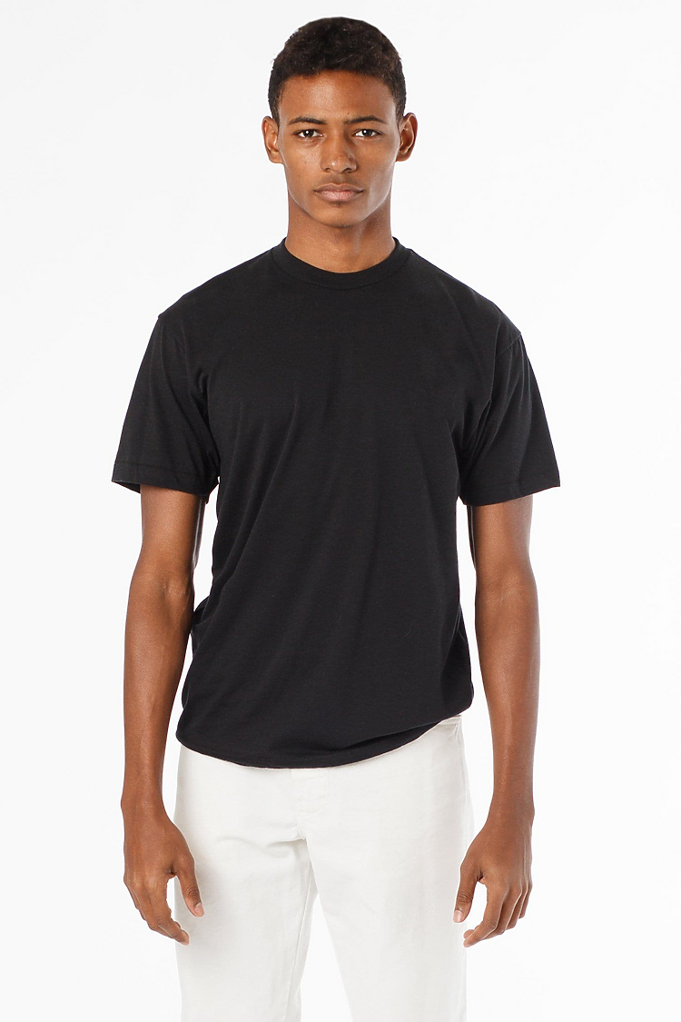 S/S Cotton-Poly Crew 3.8 oz BLACK