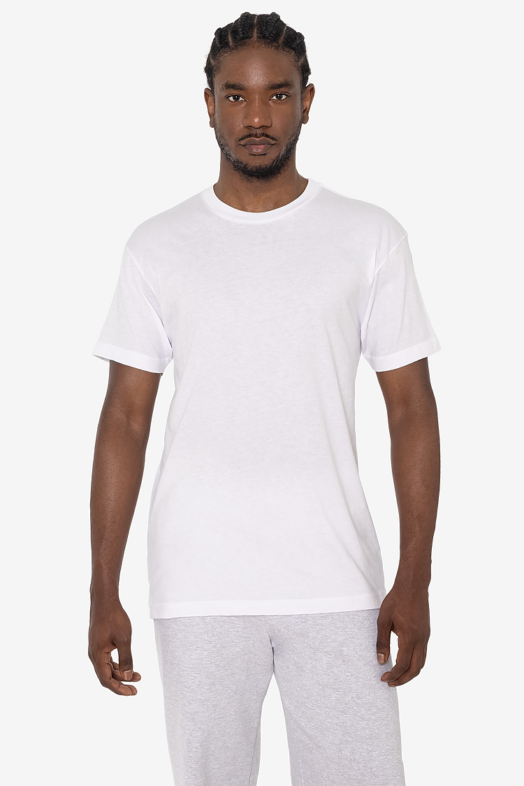 S/S Cotton-Poly Crew 3.8 oz WHITE