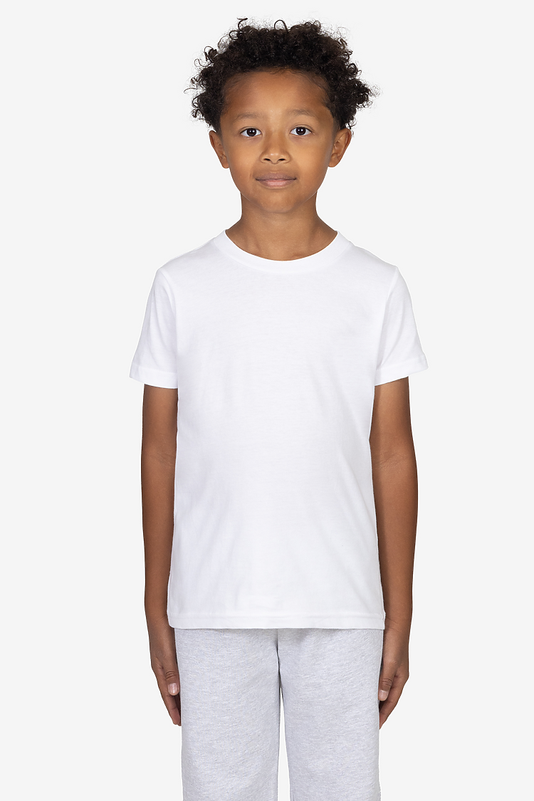 Youth Poly Cotton S/S T Shirt WHITE