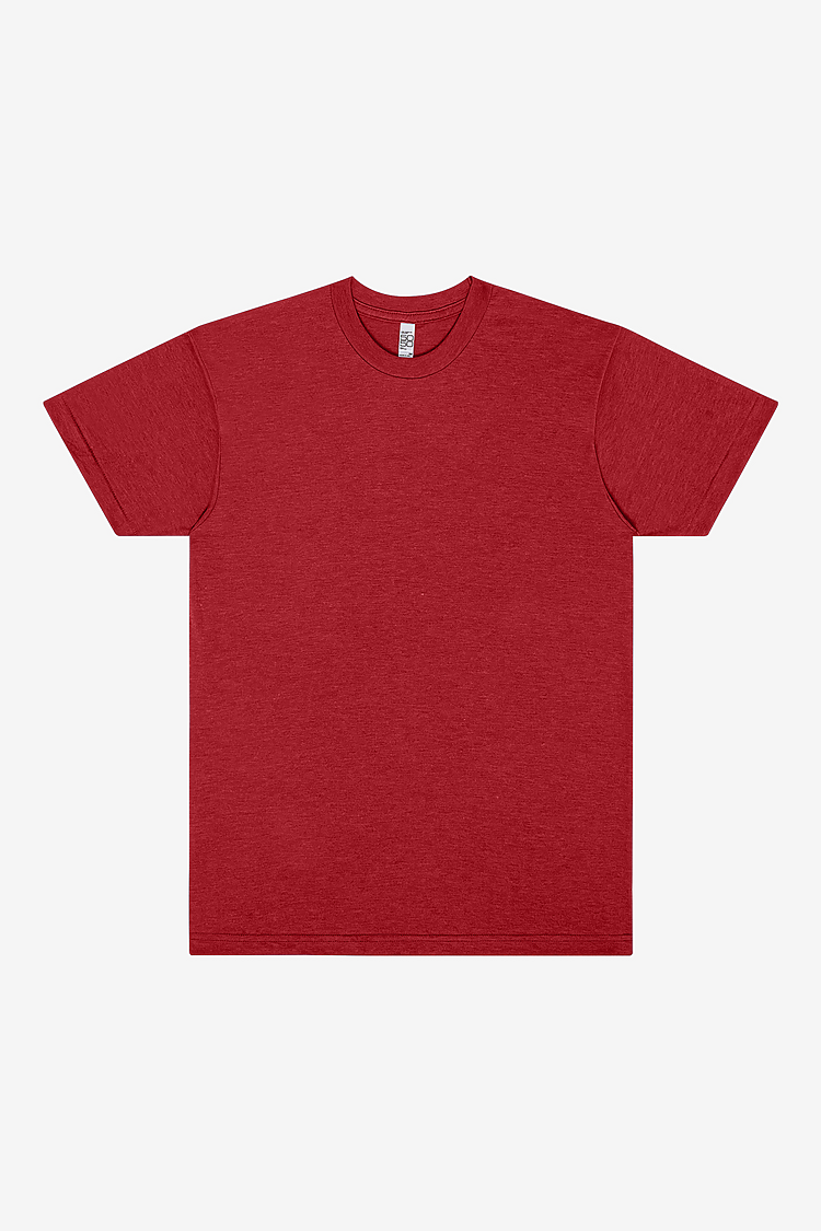 S/S  Cotton-Poly Tee 3.8 oz Heather Red