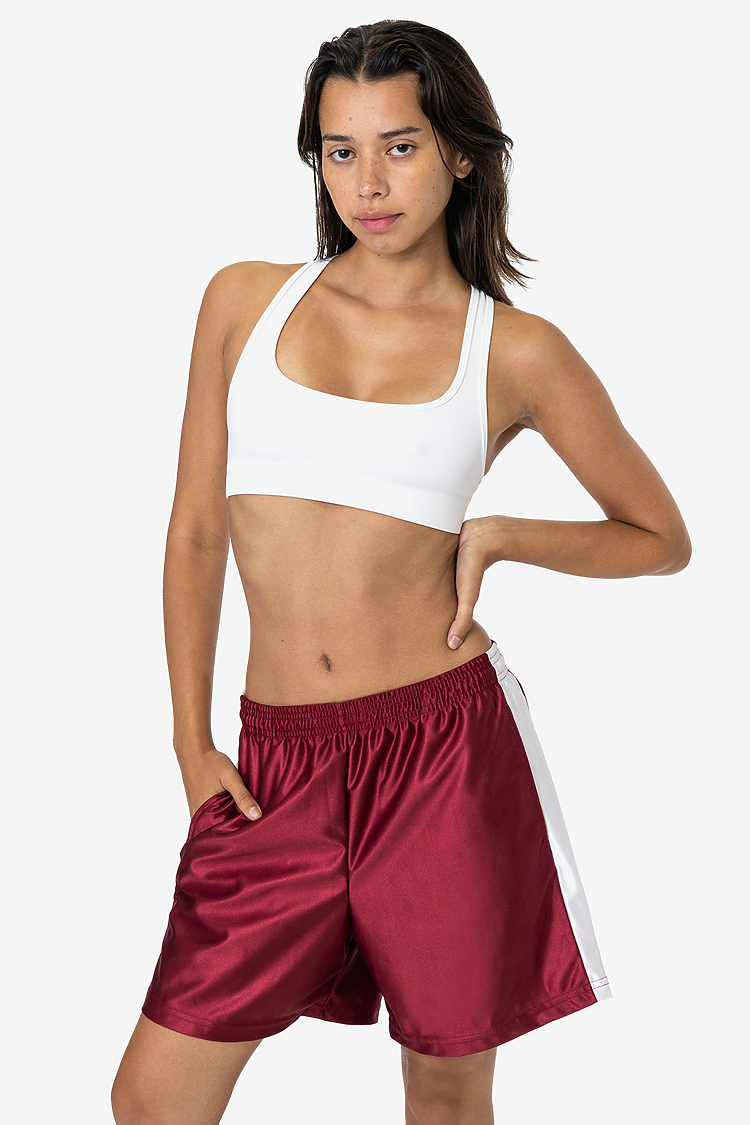 Heavy Dazzle Side Stripe Short Burgundy/White