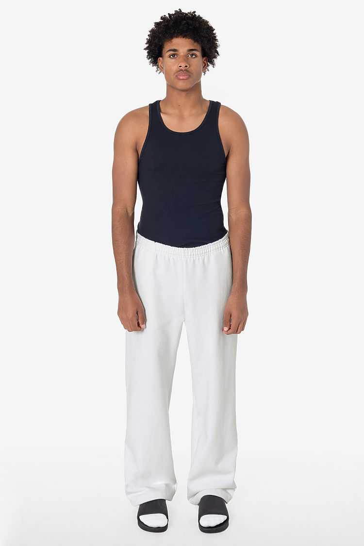 Heavy Fleece Straight Leg Pant WHITE