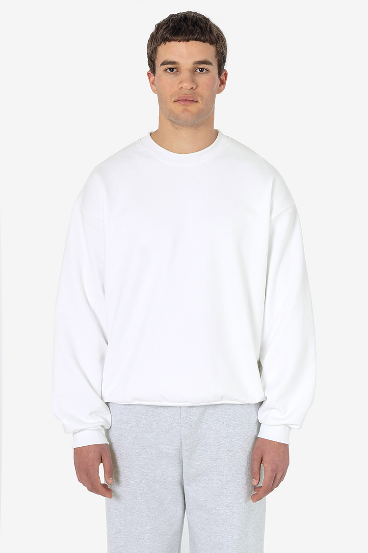 L/S Heavy Fleece PO Crew 14 oz White