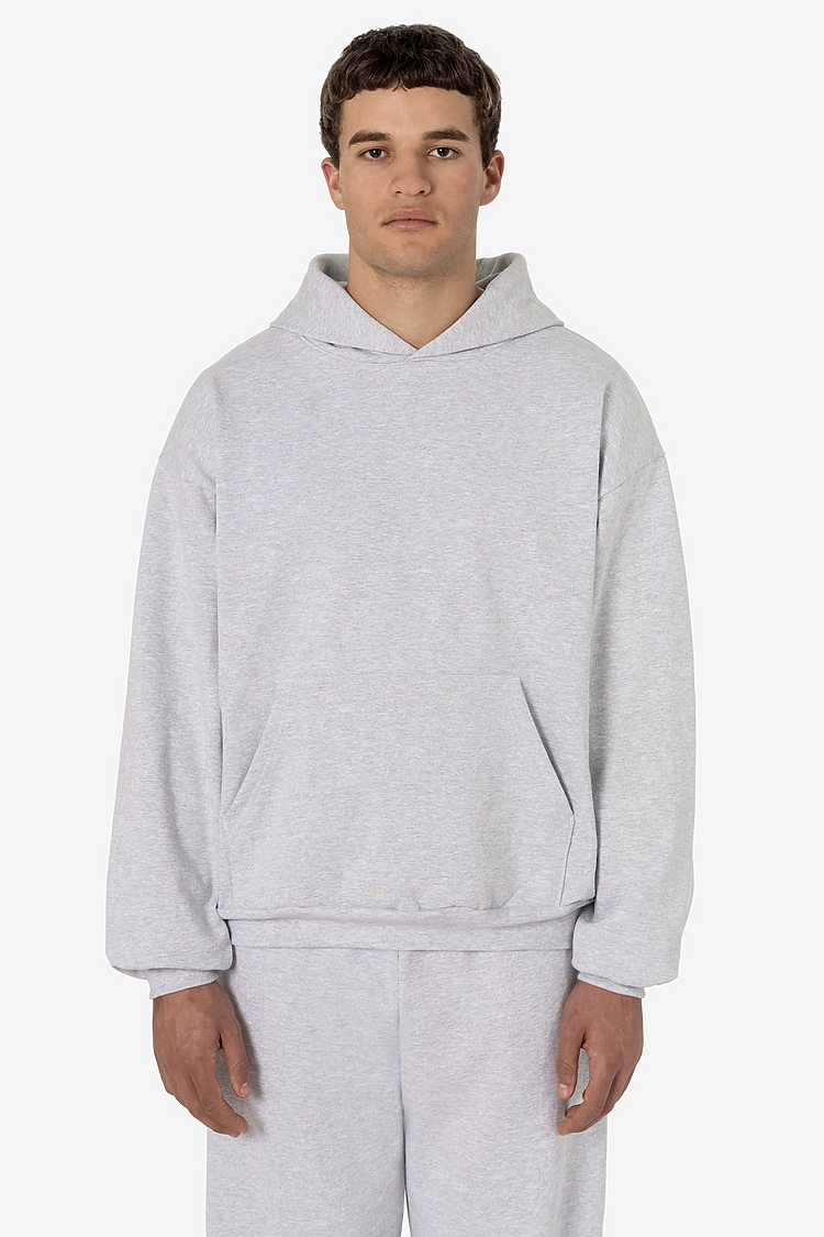 L/S HEAVY FLEECE HOOD PO 14 OZ ASH
