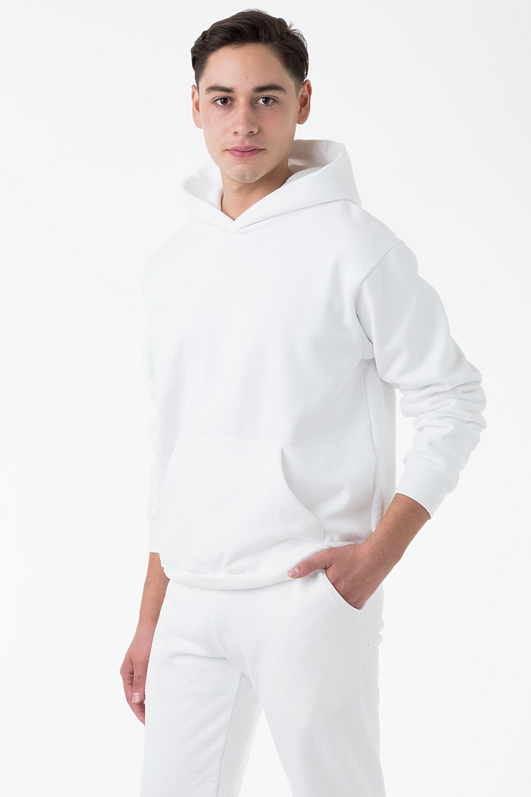 L/S HEAVY FLEECE HOOD PO 14 OZ White
