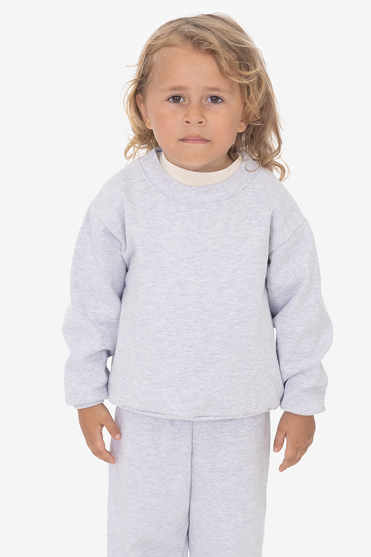 Kids Heavy Fleece Crew ASH