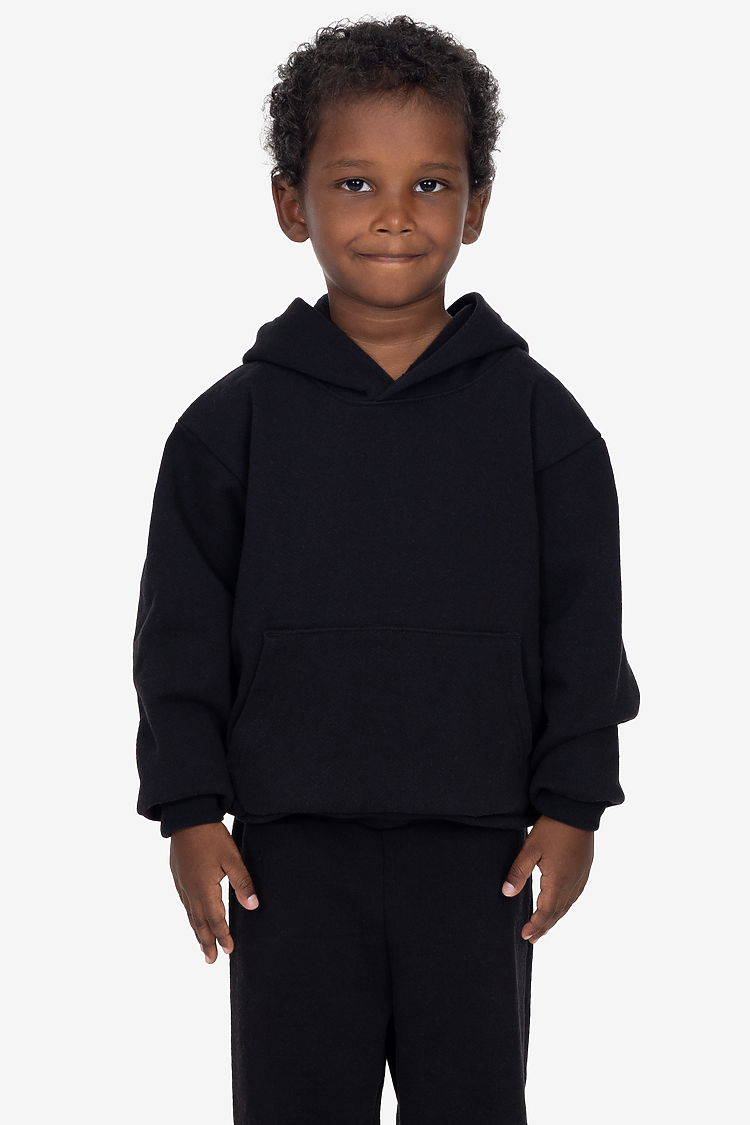 Kids Heavy Fleece Hooded PO Black