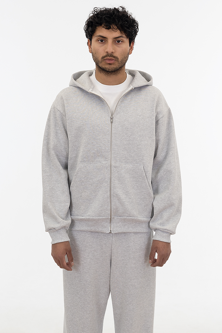 L/S Heavy Fleece Zip Up 14 oz ASH