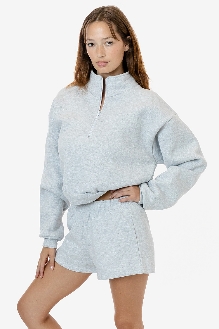 HF Cropped Half Zip Pullover ASH