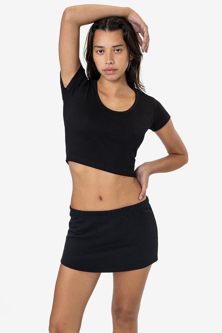 HEAVY FLEECE MINI SKIRT BLACK