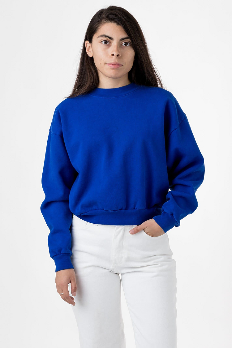 HF Cropped Mock Neck Pullover COBALT BLUE