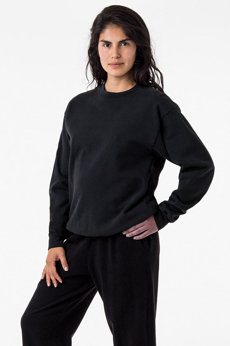 L/S Heavy Fleece PO Crew 14 oz OFF BLACK