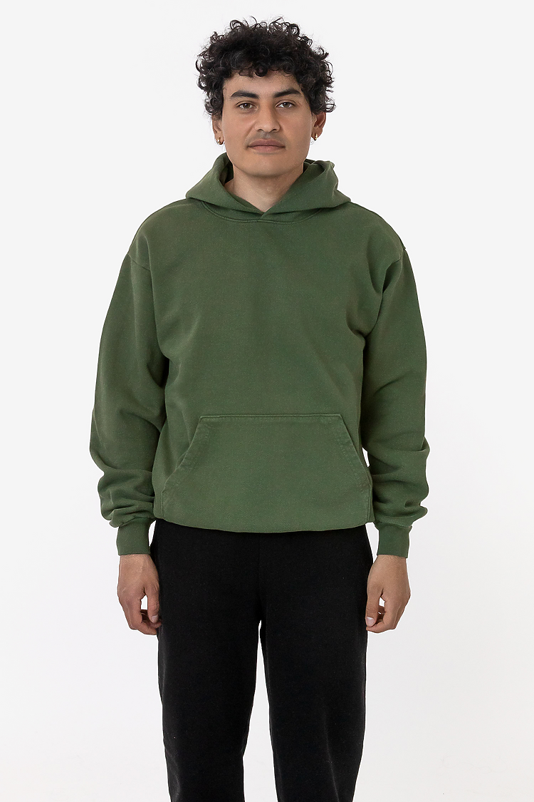 L/S Heavy Fleece Hood PO 14 oz ARMY