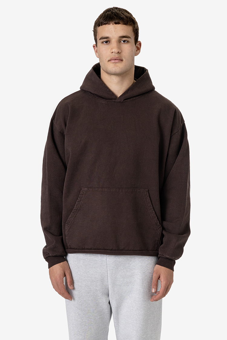 L/S Heavy Fleece Hood PO 14 oz CHOCOLATE