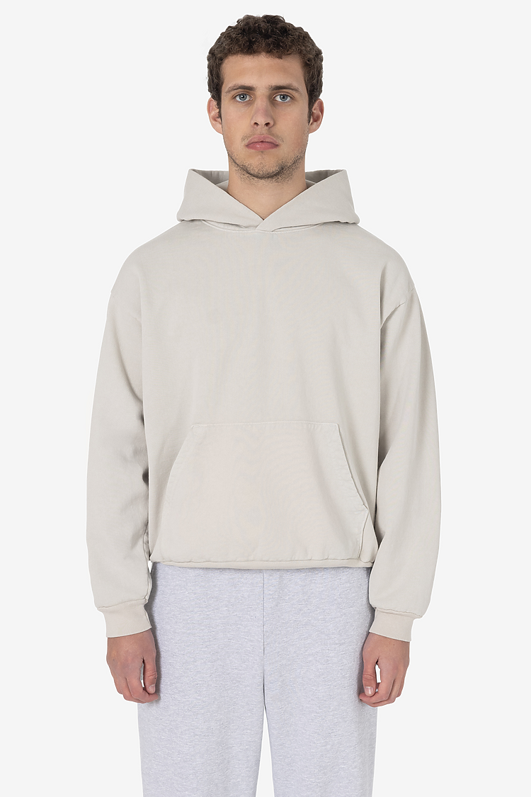 L/S Heavy Fleece Hood PO 14 oz CEMENT