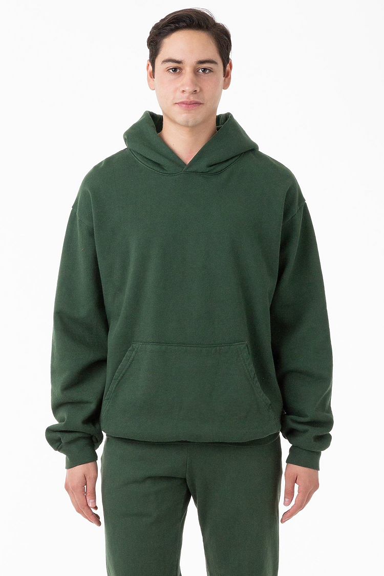 L/S Heavy Fleece Hood PO 14 oz IVY