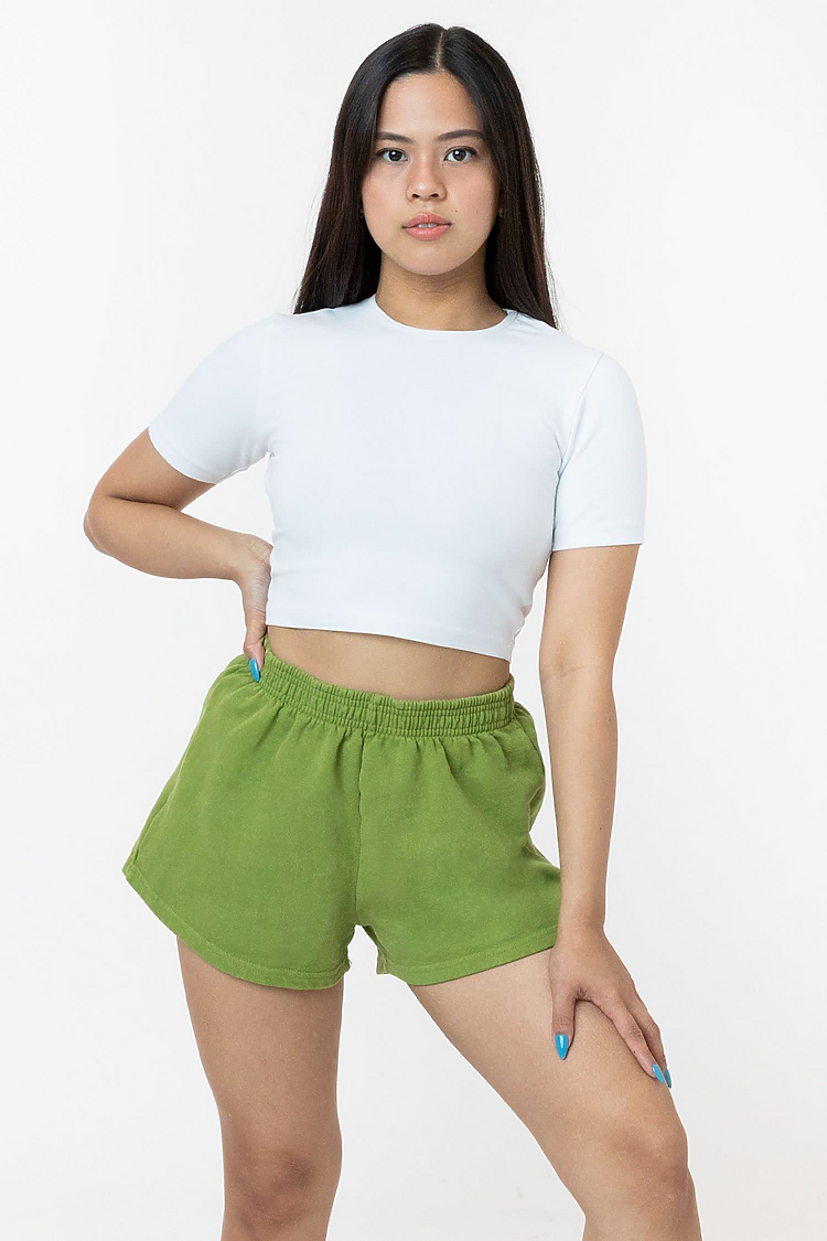 Garment Dye Heavy Fleece Short Celery Green