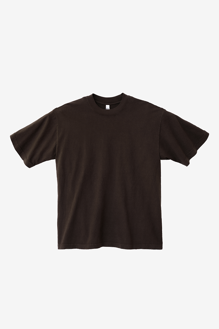 S/S Grmnt Dye Crew Neck 6.5oz CHOCOLATE