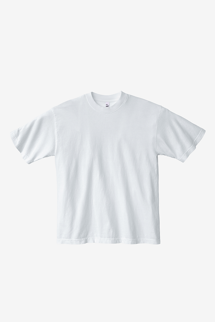 S/S Grmnt Dye Crew Neck 6.5oz White