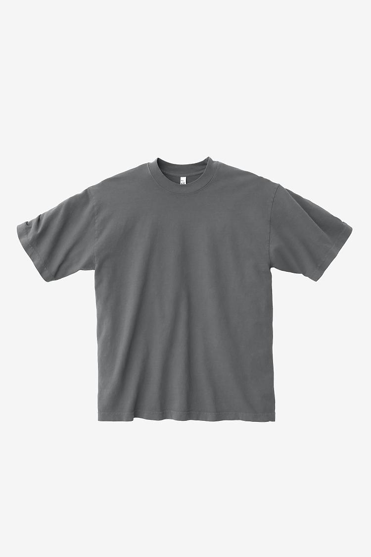 S/S Grmnt Dye Crew Neck 6.5oz CHARCOAL