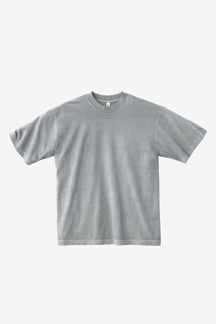 S/S Grmnt Dye Crew Neck 6.5oz Dark Silver