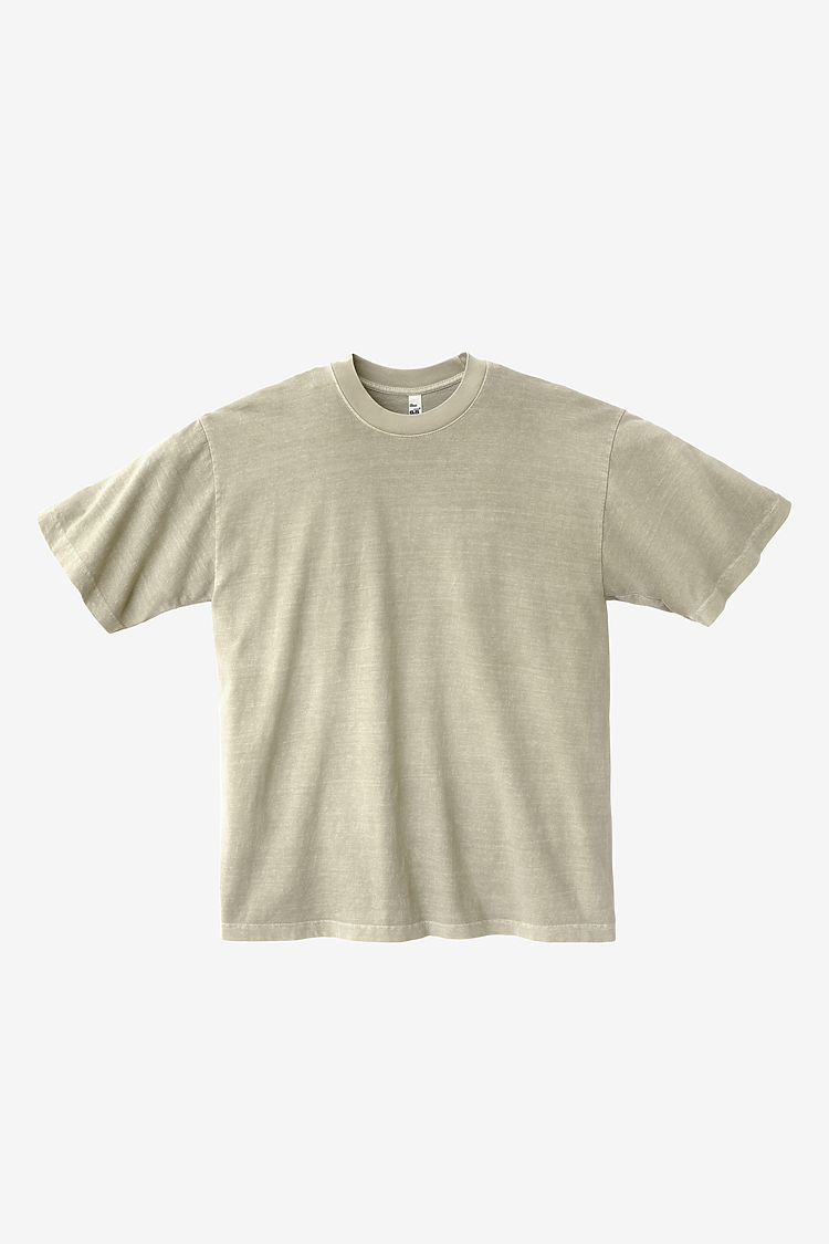 S/S Grmnt Dye Crew Neck 6.5oz Mushroom