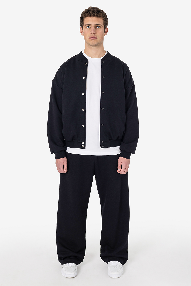 Open Bottom Sweatpant Black