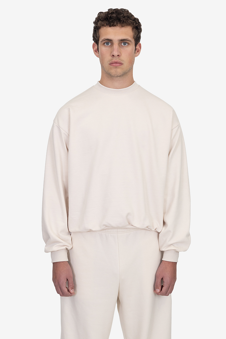 10oz Fleece Wide Crew CREME