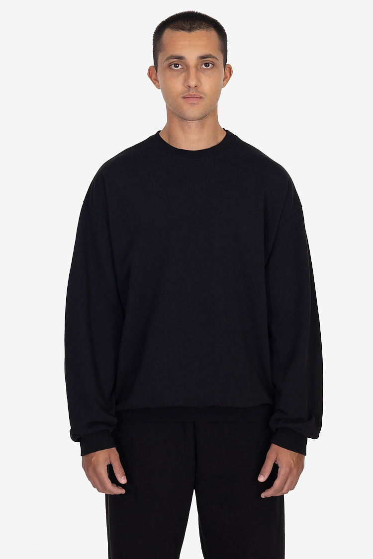 Grmnt Dye French Terry PO Crew Black