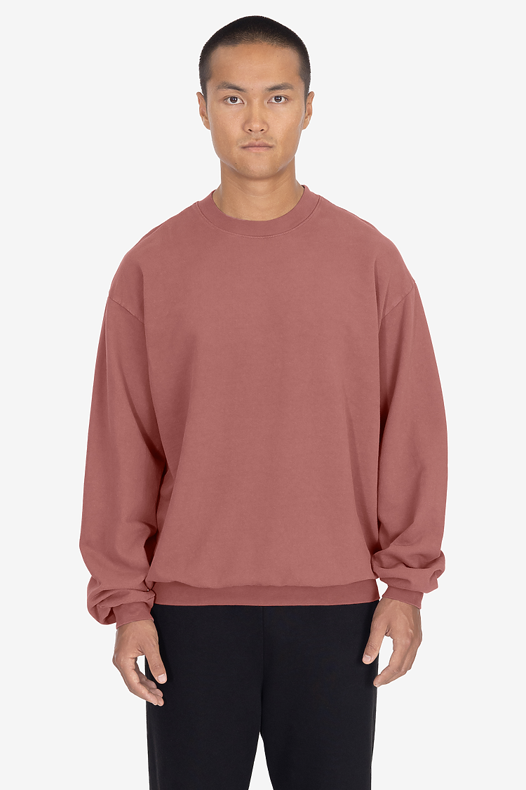 Grmnt Dye French Terry PO Crew OLD ROSE