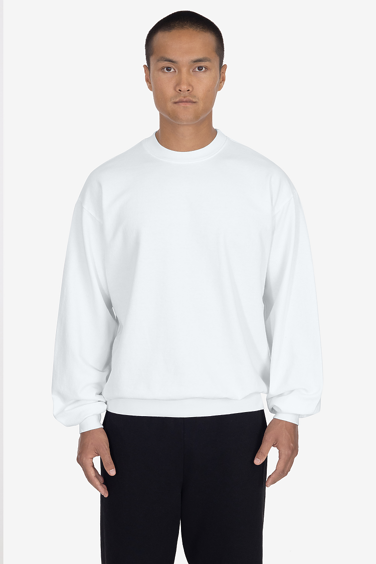 Grmnt Dye French Terry PO Crew White