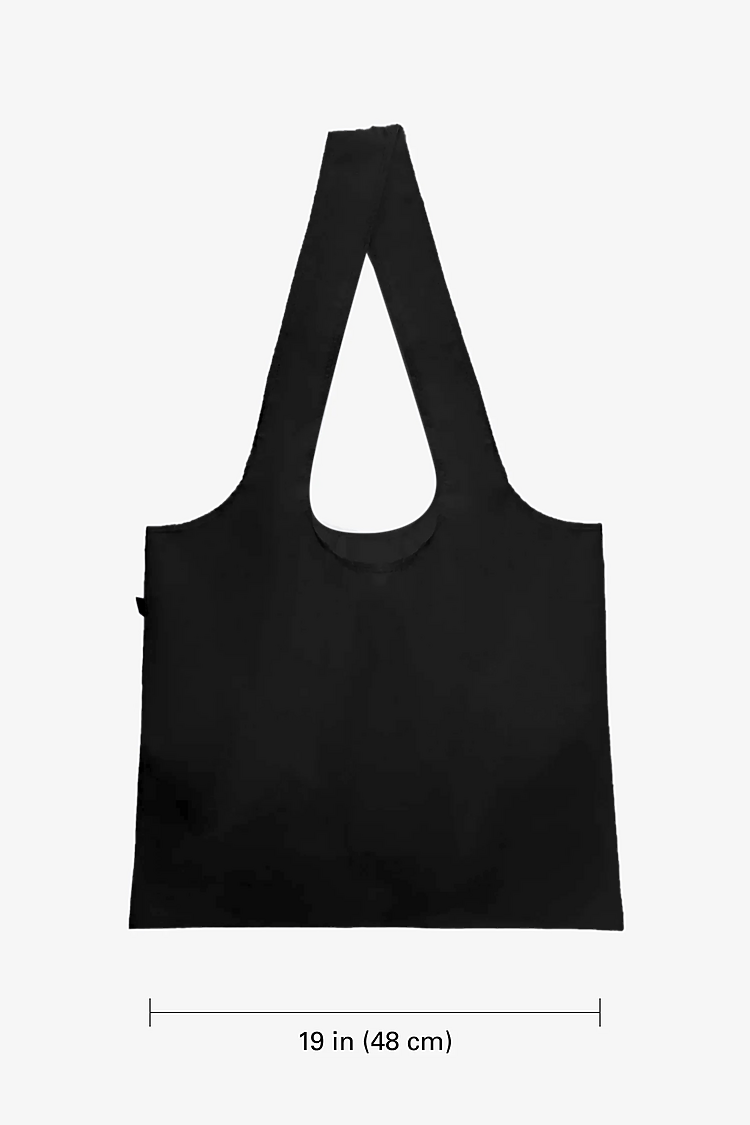 Large Nylon Shopping Bag Black