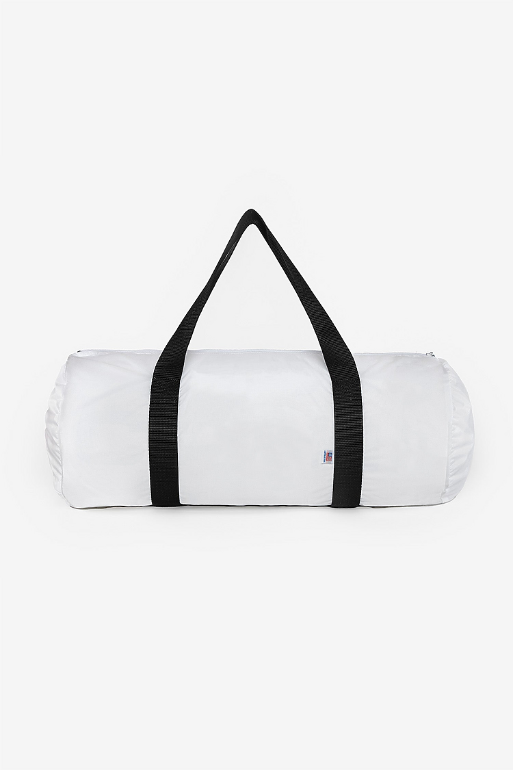Lightweight Nylon Gym Bag WHITE/BLACK