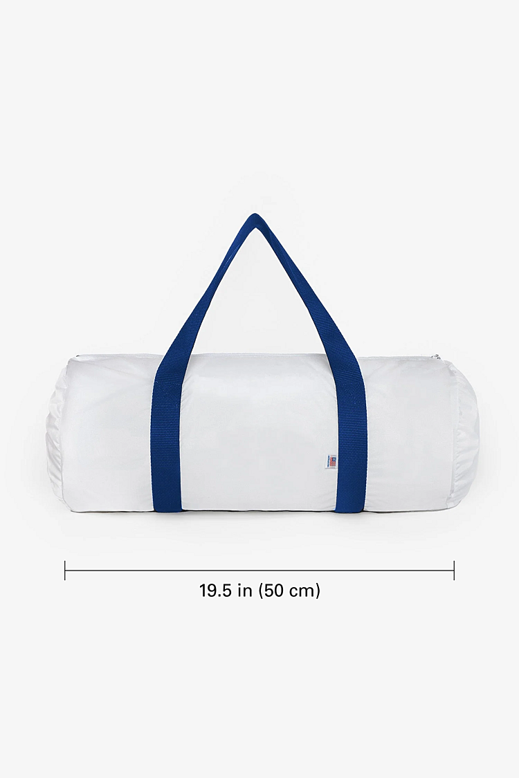 Lightweight Nylon Gym Bag WHITE/ROYAL