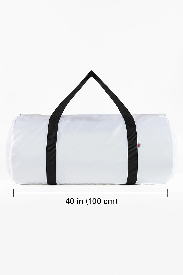 Nylon Weekender Bag WHITE/BLACK