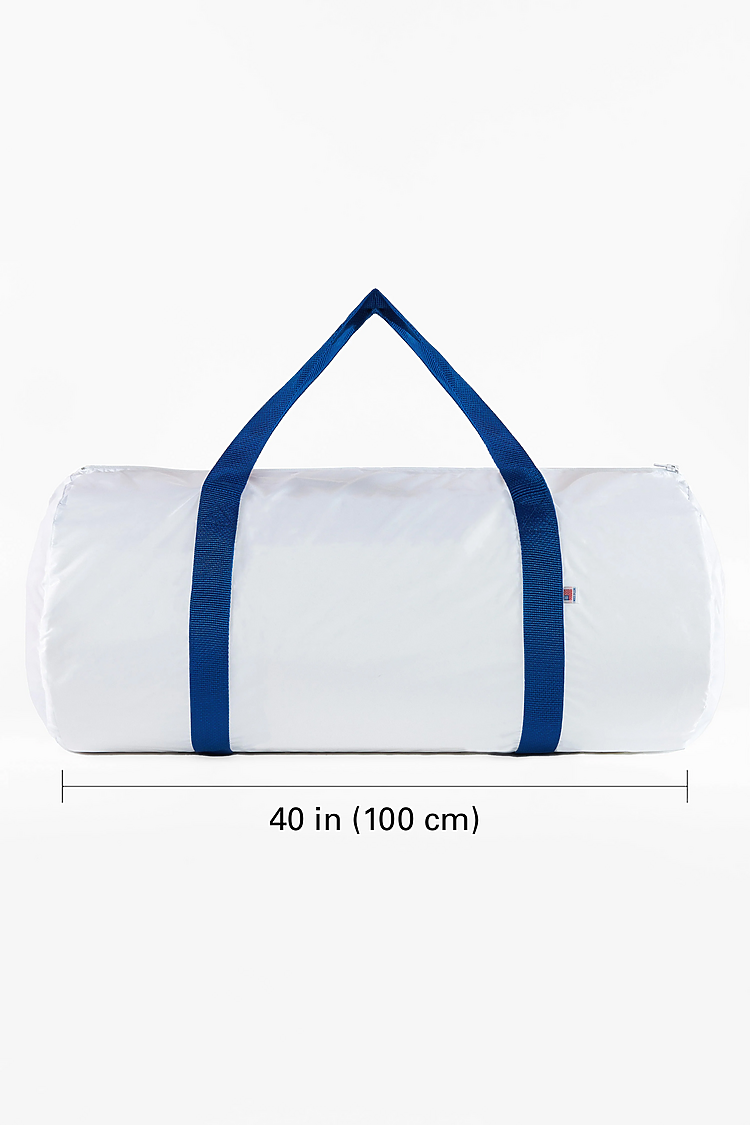 Nylon Weekender Bag WHITE/ROYAL