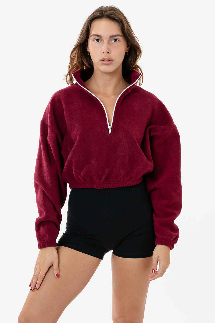 Fleece 1/4 Zip Up BORDEAUX