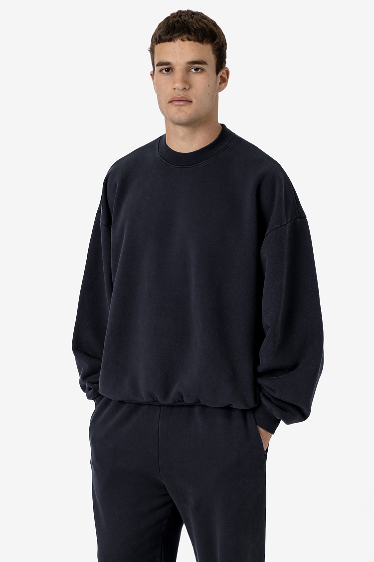 16oz. Plush Fleece Crewneck Black Edge