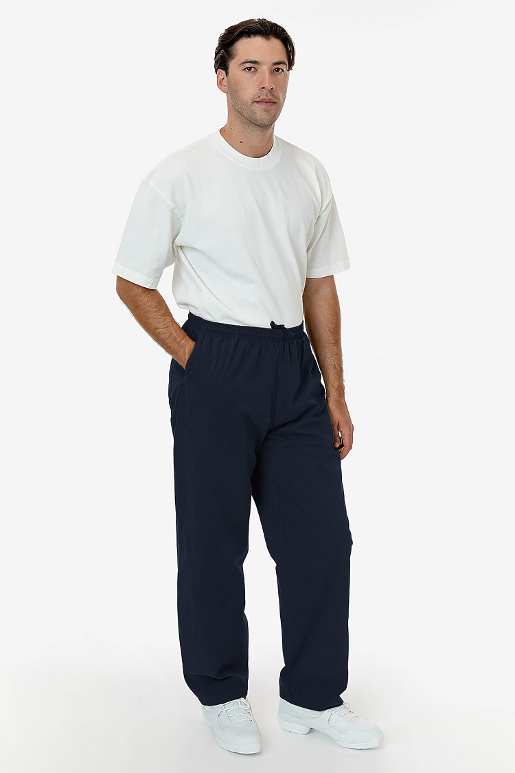 Unisex Cotton Poplin Wide Leg Navy